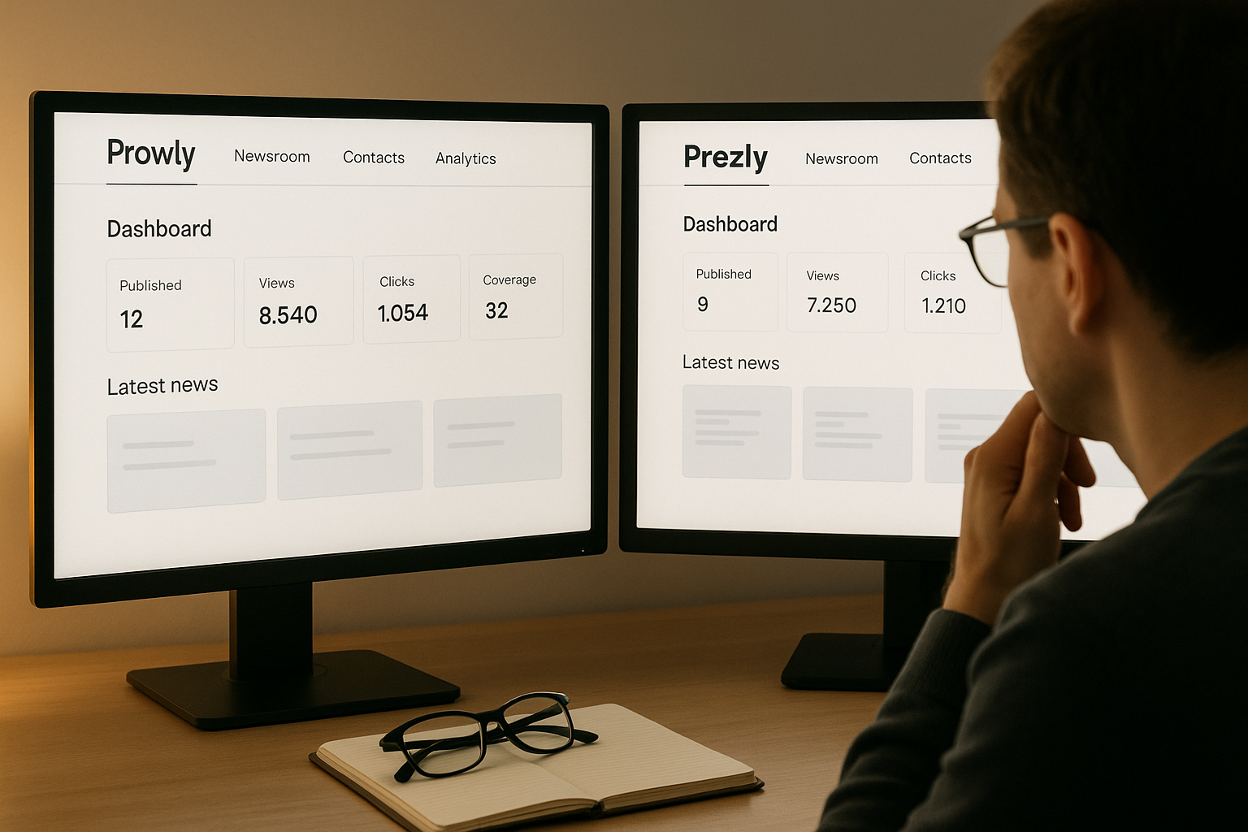 Prowly vs Prezly: Pros & Cons, Costs, Alternatives