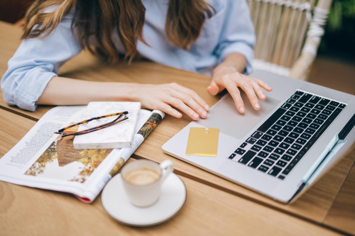Person drafting content on a laptop, representing the process of writing a case study press release