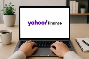 Woman accesses Yahoo Finance with hopes of having a press release featured there