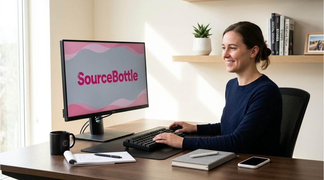 Expert reviewing SourceBottle journalist callouts to pitch for free media coverage